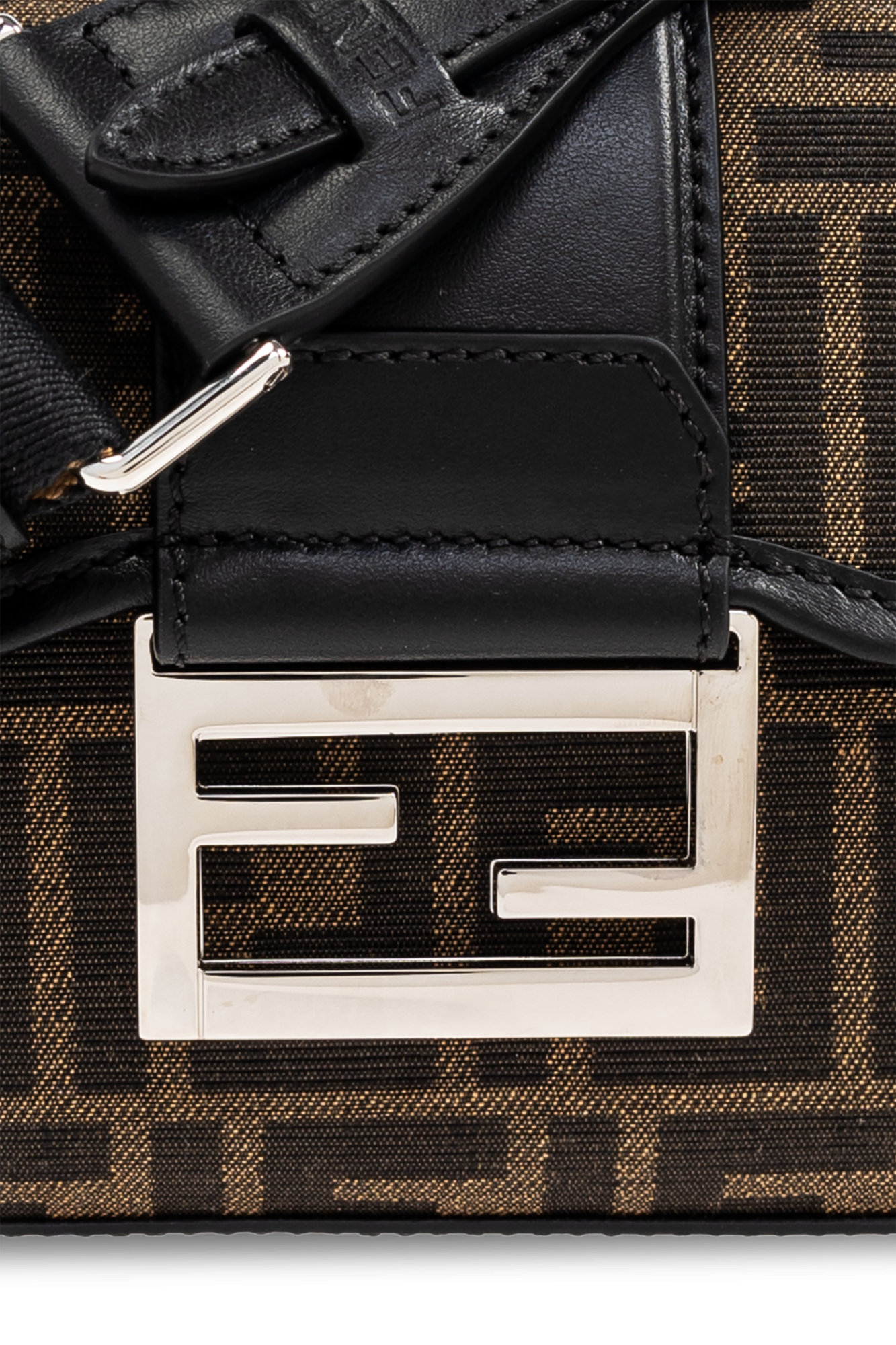 FENDI Selleria Peekaboo Fit Mini Hand Shoulder Bag Leather